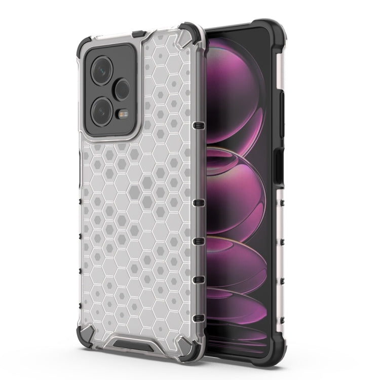 For Xiaomi Redmi Note 12 Pro 5G China Shockproof Honeycomb PC + TPU Phone Case(White) by buy2fix