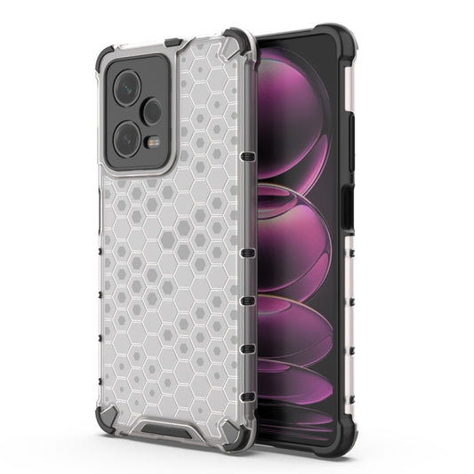 For Xiaomi Redmi Note 12 Pro 5G China Shockproof Honeycomb PC + TPU Phone Case(White) by buy2fix