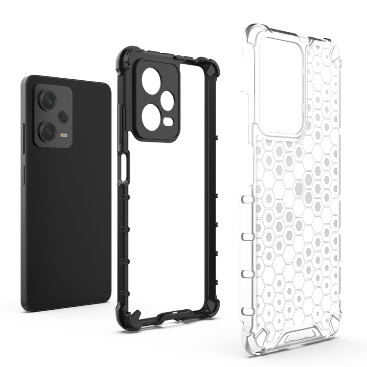 For Xiaomi Redmi Note 12 Pro 5G China Shockproof Honeycomb PC + TPU Phone Case(White) by buy2fix
