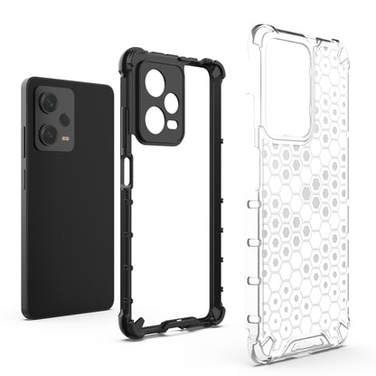 For Xiaomi Redmi Note 12 Pro 5G China Shockproof Honeycomb PC + TPU Phone Case(White) by buy2fix