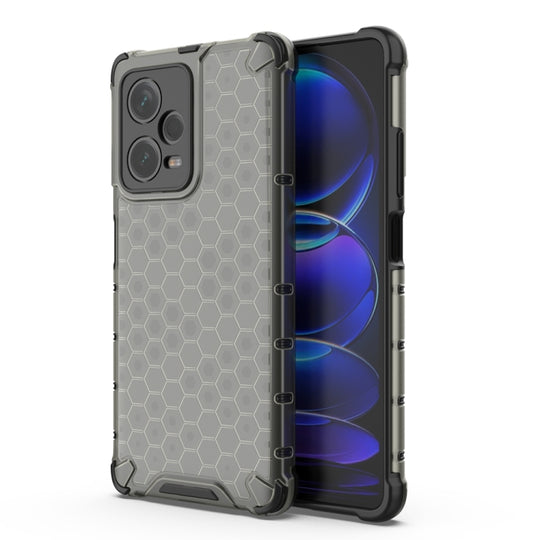 Pour Xiaomi Redmi Note 12 Pro + Chine / Étui de téléphone PC + TPU en nid d'abeille antichoc mondial (noir)