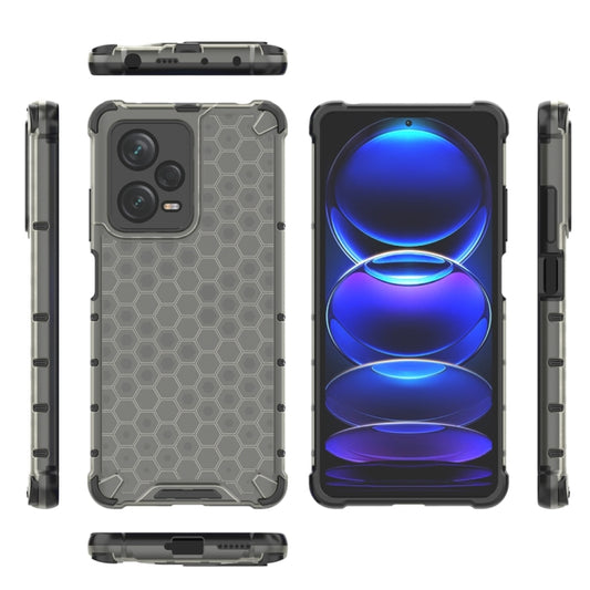 For Xiaomi Redmi Note 12 Pro+ China / Global Shockproof Honeycomb PC + TPU Phone Case(Black) by buy2fix