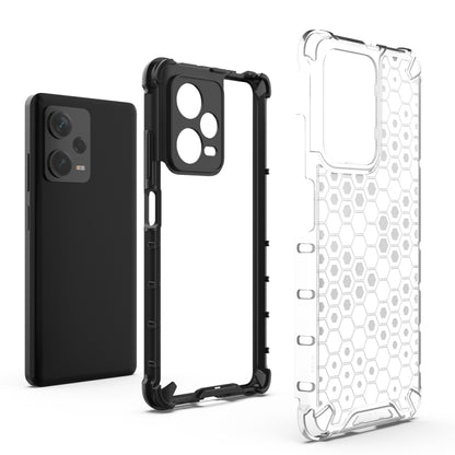 For Xiaomi Redmi Note 12 Pro+ China / Global Shockproof Honeycomb PC + TPU Phone Case(Black) by buy2fix
