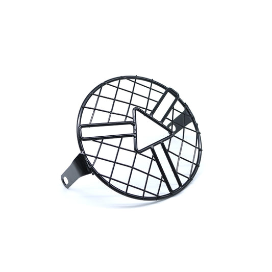Motorcycle Headlight Arrowhead Grill Guard Retro Round Lamp Grill Cover - Ornamental Parts by buy2fix | Online Shopping UK | buy2fix