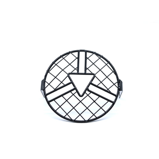 Motorcycle Headlight Arrowhead Grill Guard Retro Round Lamp Grill Cover - Ornamental Parts by buy2fix | Online Shopping UK | buy2fix