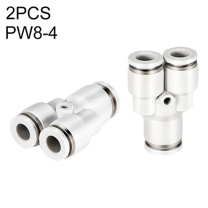 PW8-4 LAIZE 2pcsPW Y-type Tee Reducing Pneumatic Quick Fitting Connector - Interface Series by LAIZE | Online Shopping UK | buy2fix