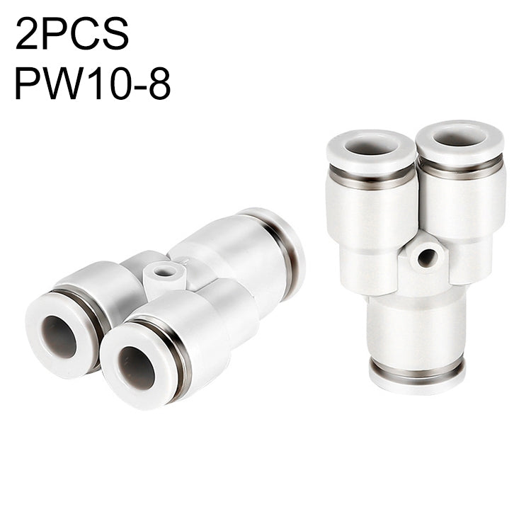 PW10-8 LAIZE 2pcsPW Y-type Tee Reducing Pneumatic Quick Fitting Connector - Interface Series by LAIZE | Online Shopping UK | buy2fix