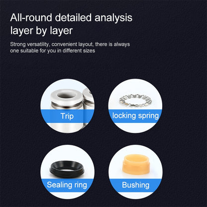 PW16-12 LAIZE PW Y-type Tee Reducing Pneumatic Quick Fitting Connector - Interface Series by LAIZE | Online Shopping UK | buy2fix
