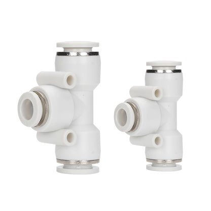 PEG8-4 LAIZE 2pcs PW T-type Tee Reducing Pneumatic Quick Fitting Connector - Interface Series by LAIZE | Online Shopping UK | buy2fix