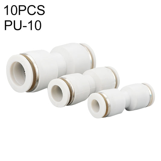 PU-10 LAIZE 10pcs PU Straight Pneumatic Quick Fitting Connector - Interface Series by LAIZE | Online Shopping UK | buy2fix
