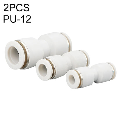 PU-12 LAIZE 2pcs PU Straight Pneumatic Quick Fitting Connector - Interface Series by LAIZE | Online Shopping UK | buy2fix