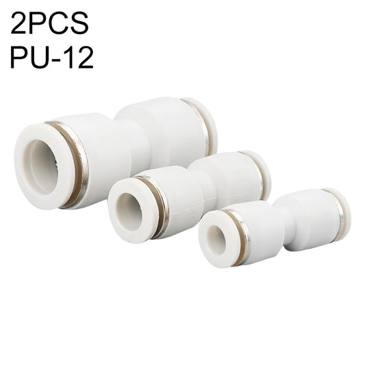 PU-12 LAIZE 2pcs PU Straight Pneumatic Quick Fitting Connector - Interface Series by LAIZE | Online Shopping UK | buy2fix