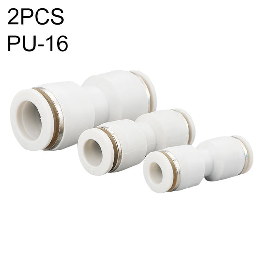 PU-16 LAIZE 2pcs PU Straight Pneumatic Quick Fitting Connector - Interface Series by LAIZE | Online Shopping UK | buy2fix