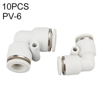 PV-6 LAIZE 10pcs PV Elbow Pneumatic Quick Fitting Connector - Interface Series by LAIZE | Online Shopping UK | buy2fix