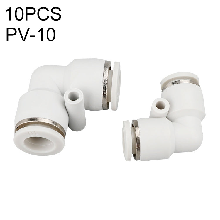 PV-10 LAIZE 10pcs PV Elbow Pneumatic Quick Fitting Connector - Interface Series by LAIZE | Online Shopping UK | buy2fix