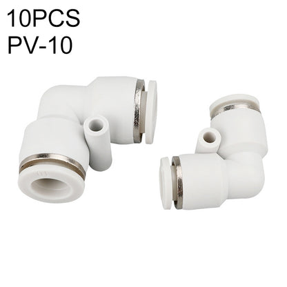 PV-10 LAIZE 10pcs PV Elbow Pneumatic Quick Fitting Connector - Interface Series by LAIZE | Online Shopping UK | buy2fix