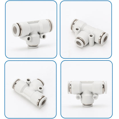 PE-6 LAIZE 10pcs PE T-type Tee Pneumatic Quick Fitting Connector - Interface Series by LAIZE | Online Shopping UK | buy2fix