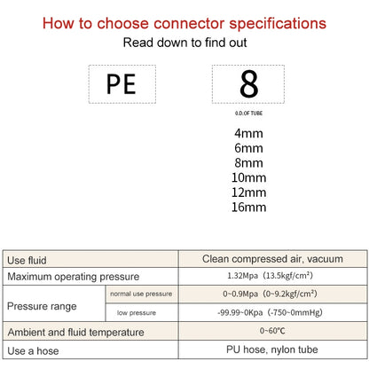 PE-16 LAIZE PE T-type Tee Pneumatic Quick Fitting Connector - Interface Series by LAIZE | Online Shopping UK | buy2fix