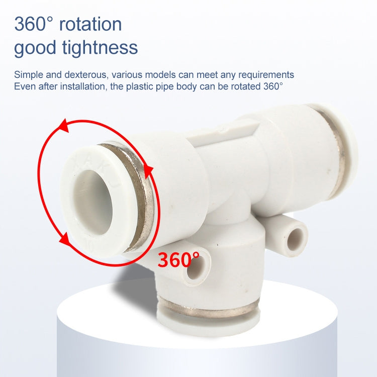 PE-16 LAIZE PE T-type Tee Pneumatic Quick Fitting Connector - Interface Series by LAIZE | Online Shopping UK | buy2fix