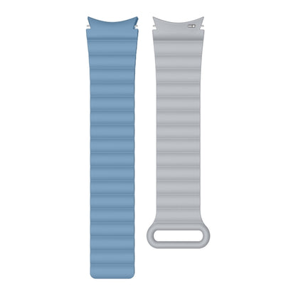 22mm For Samsung Galaxy Watch5 Silicone Magnetic Watch Band(Blue+Grey) - Watch Bands by buy2fix | Online Shopping UK | buy2fix