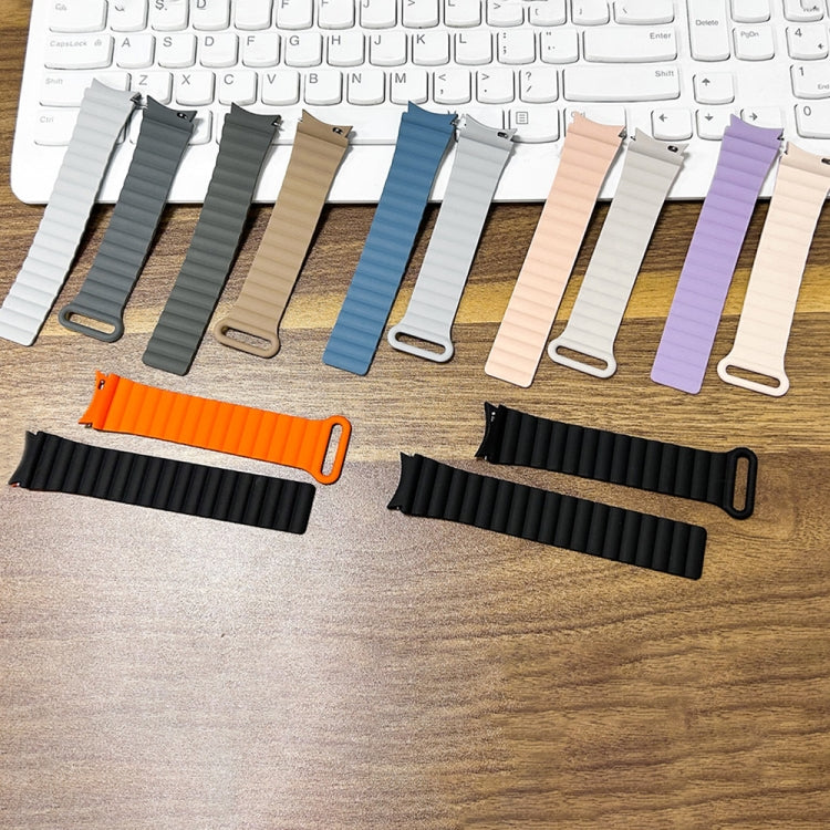 22mm For Samsung Galaxy Watch5 Silicone Magnetic Watch Band(Blue+Grey) - Watch Bands by buy2fix | Online Shopping UK | buy2fix