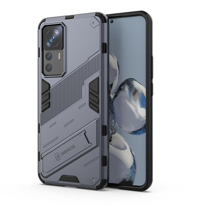 For Xiaomi 12T/12T Pro/Redmi K50 Ultra Punk Armor 2 in 1 PC + TPU Phone Case with Invisible Holder(Grey) - Xiaomi Cases by buy2fix | Online Shopping UK | buy2fix