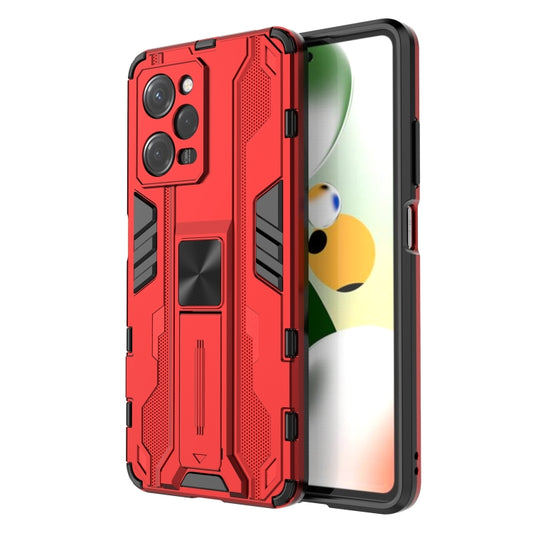 For Xiaomi Redmi Note 12 Pro 5G China / Global / Speed Supersonic PC + TPU Shock-proof Protective Case with Holder(Red) by buy2fix