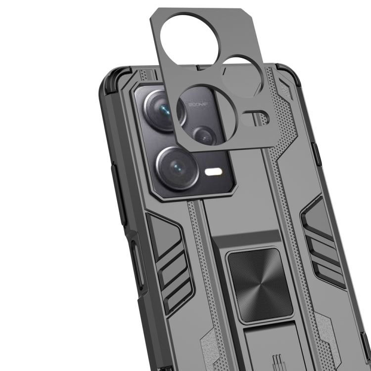 For Xiaomi Redmi Note 12 Pro+ China Supersonic PC + TPU Shock-proof Protective Case with Holder(Black) by buy2fix