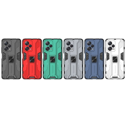 For Xiaomi Redmi Note 12 Pro+ China Supersonic PC + TPU Shock-proof Protective Case with Holder(Black) by buy2fix