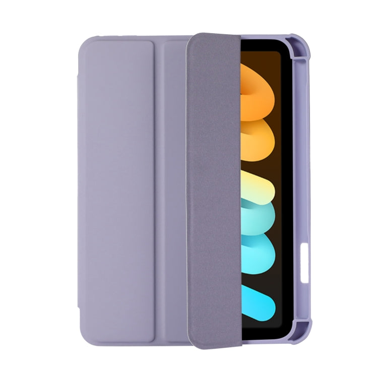 For iPad 2025 / 2022 Acrylic 3-folding Leather Tablet Case(Purple) - iPad 2025 / 2022 Cases by buy2fix | Online Shopping UK | buy2fix