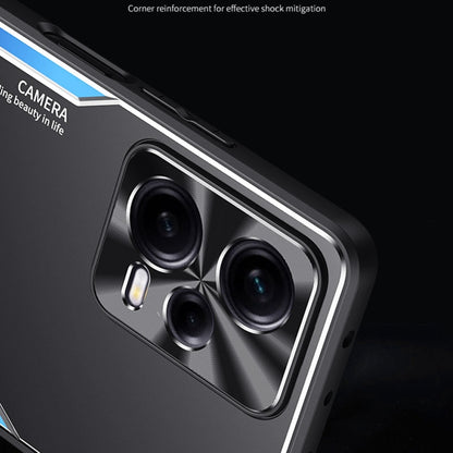 For Xiaomi Redmi Note 12 Pro+ China Blade Series TPU + Titanium Alloy Phone Case(Black Silver) by buy2fix