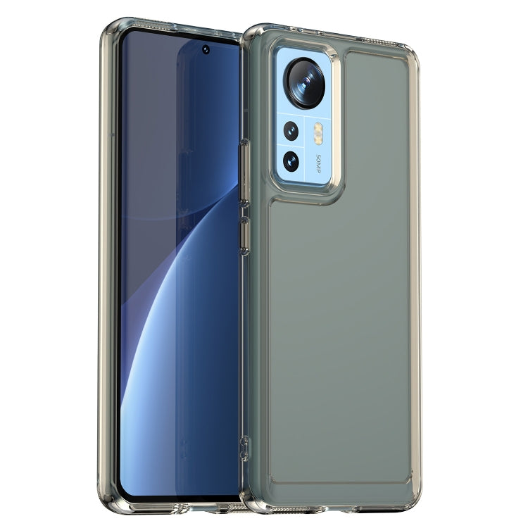 For Xiaomi 12 Pro Candy Series TPU Phone Case(Transparent Grey) - Xiaomi Cases by buy2fix | Online Shopping UK | buy2fix
