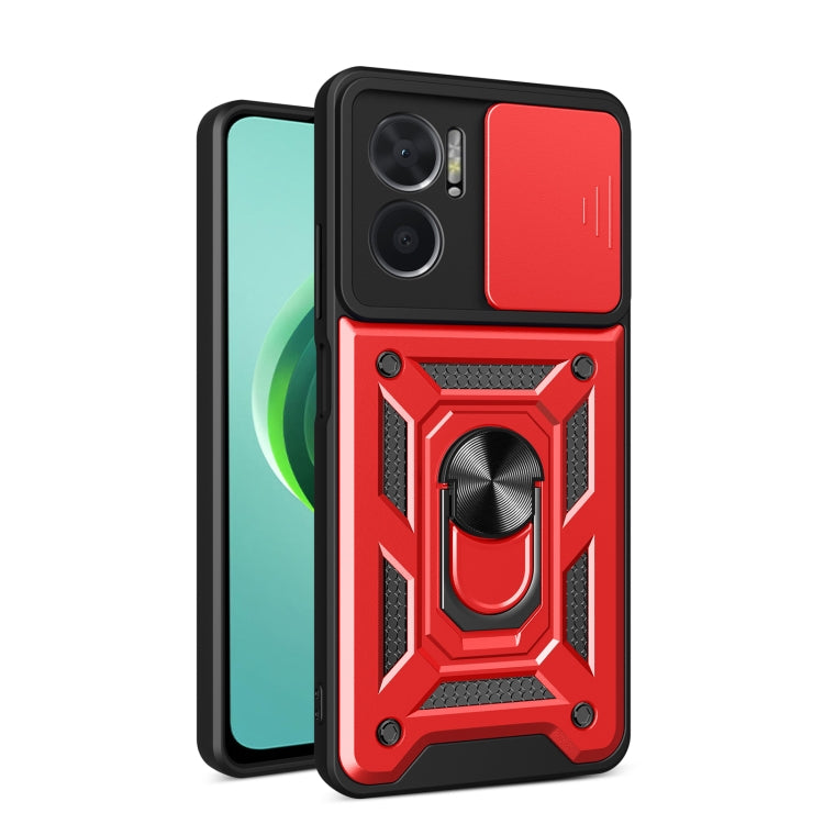 For Xiaomi Redmi 10 5G Sliding Camera Design TPU + PC Phone Case(Red) - Xiaomi Cases by buy2fix | Online Shopping UK | buy2fix