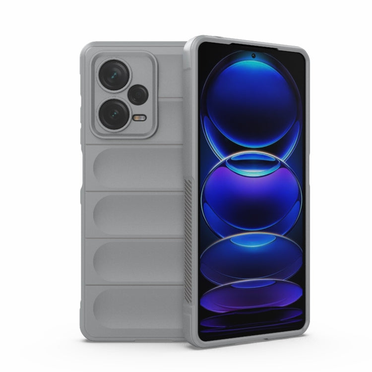 For Xiaomi Redmi Note 12 Pro+ China / Global Magic Shield TPU + Flannel Phone Case(Grey) by buy2fix