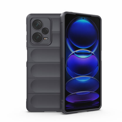 For Xiaomi Redmi Note 12 Pro+ China / Global Magic Shield TPU + Flannel Phone Case(Dark Grey) by buy2fix