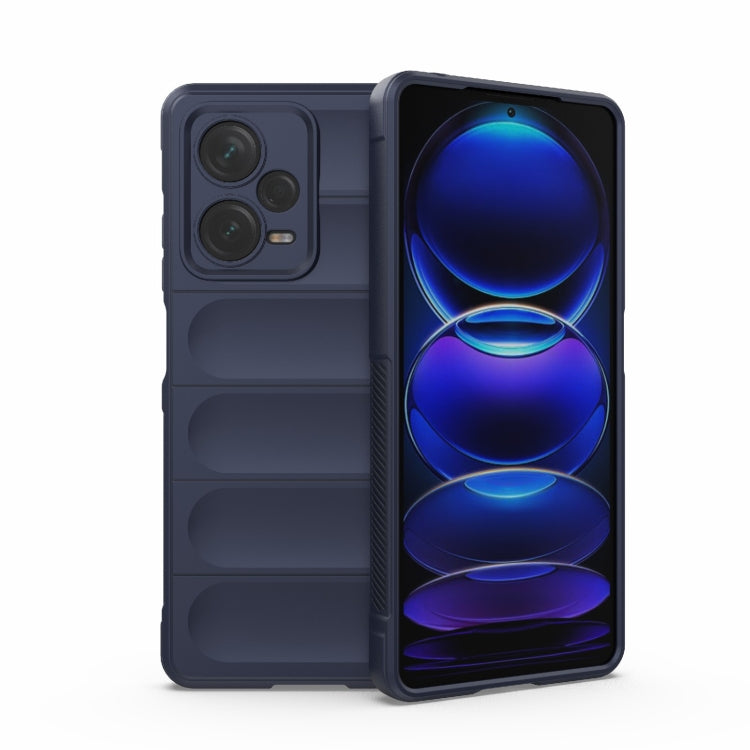 For Xiaomi Redmi Note 12 Pro+ China / Global Magic Shield TPU + Flannel Phone Case(Dark Blue) by buy2fix