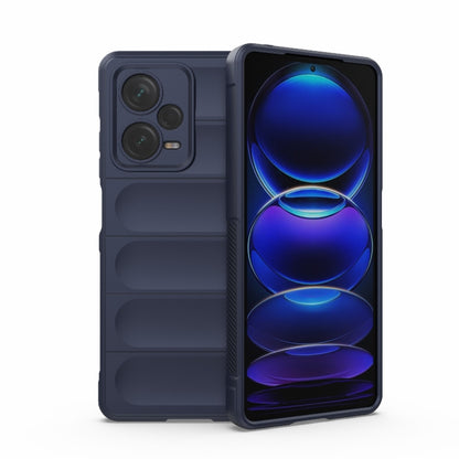 For Xiaomi Redmi Note 12 Pro+ China / Global Magic Shield TPU + Flannel Phone Case(Dark Blue) by buy2fix