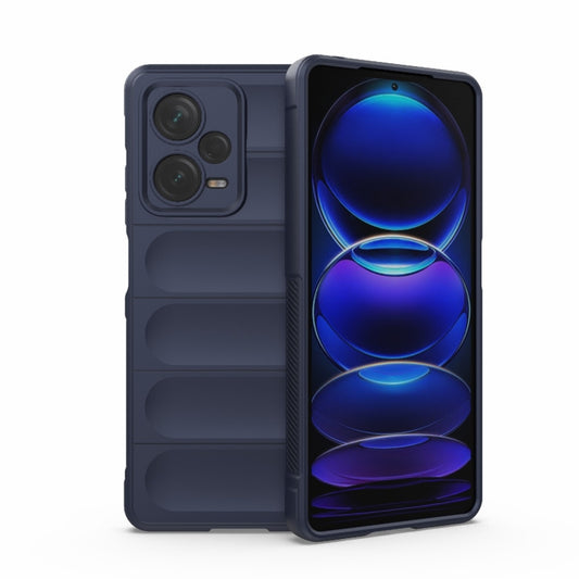 For Xiaomi Redmi Note 12 Pro+ China / Global Magic Shield TPU + Flannel Phone Case(Dark Blue) by buy2fix