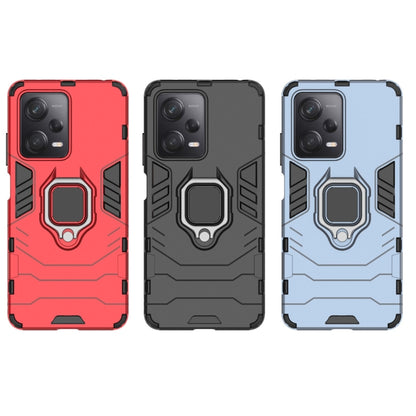 For Xiaomi Redmi Note 12 Pro 5G China PC + TPU Shockproof Protective Phone Case with Magnetic Ring Holder(Black) by buy2fix