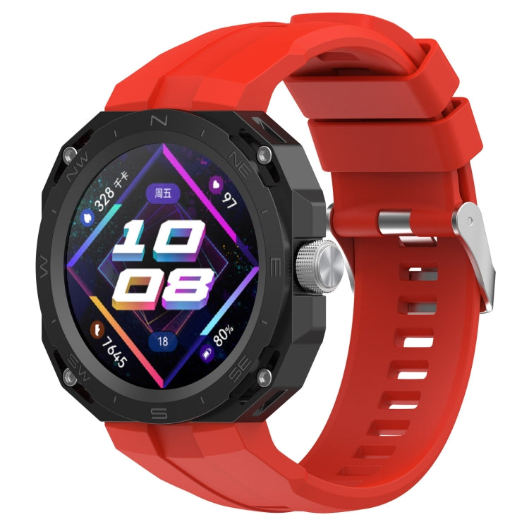 For Huawei Watch GT Cyber Monochrome Silicone Watch Band(Red) by buy2fix