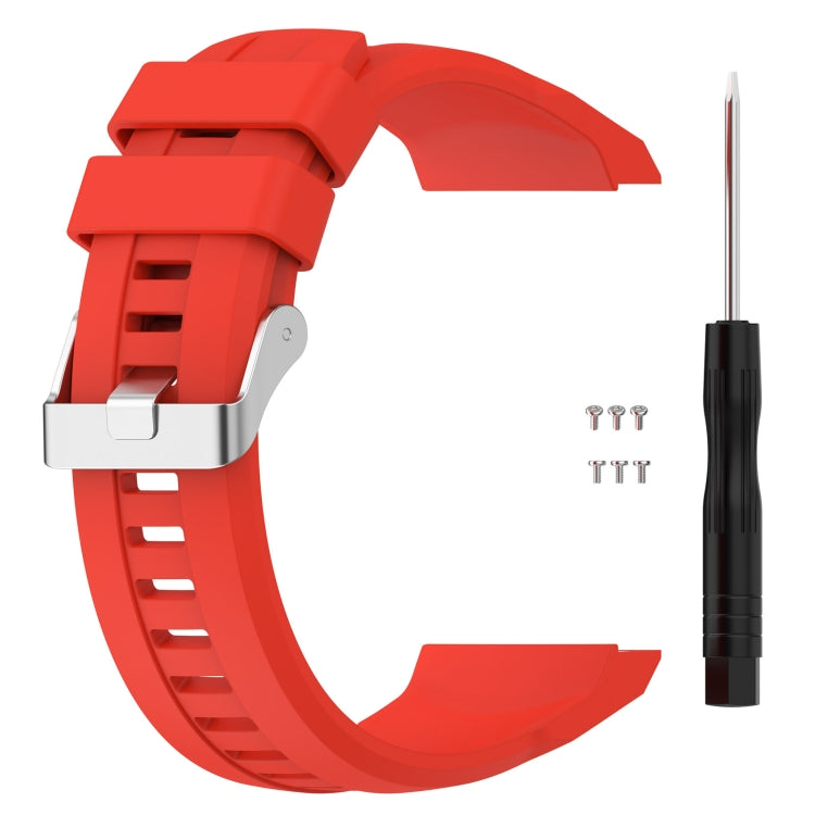 For Huawei Watch GT Cyber Monochrome Silicone Watch Band(Red) by buy2fix
