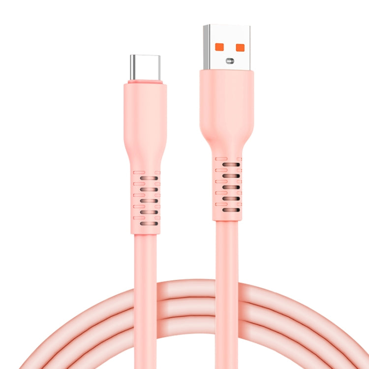 ADC-014 6A USB to USB-C/Type-C Liquid Silicone Data Cable, Length:0.5m(Pink) by buy2fix
