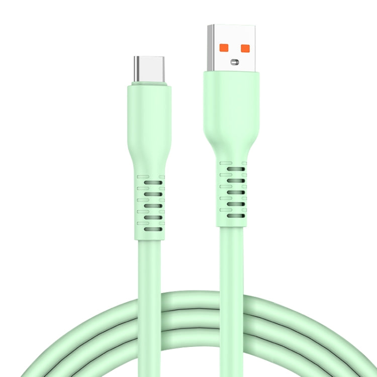 ADC-014 6A USB to USB-C/Type-C Liquid Silicone Data Cable, Length:0.5m(Green) by buy2fix