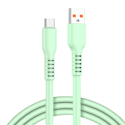 ADC-014 6A USB to USB-C/Type-C Liquid Silicone Data Cable, Length:0.5m(Green) by buy2fix