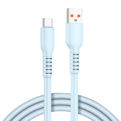 ADC-014 6A USB to USB-C/Type-C Liquid Silicone Data Cable, Length:0.5m(Blue) by buy2fix