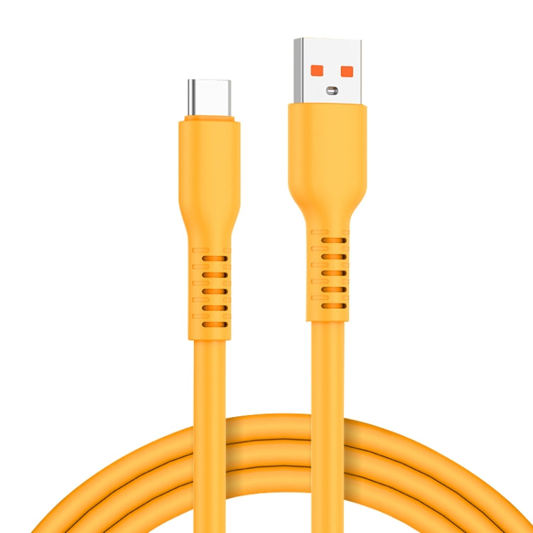 ADC-014 6A USB to USB-C/Type-C Liquid Silicone Data Cable, Length:0.5m(Orange) by buy2fix