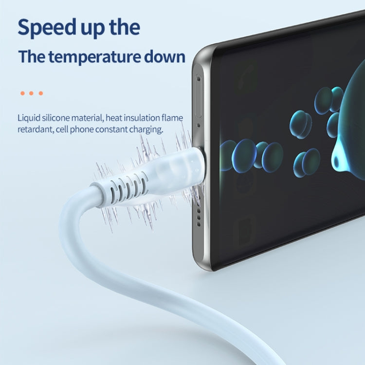 ADC-014 6A USB to USB-C/Type-C Liquid Silicone Data Cable, Length:0.5m(Pink) by buy2fix