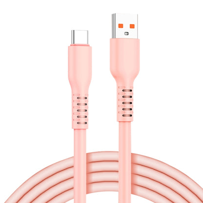 ADC-014 6A USB to USB-C/Type-C Liquid Silicone Data Cable, Length:1m(Pink) by buy2fix