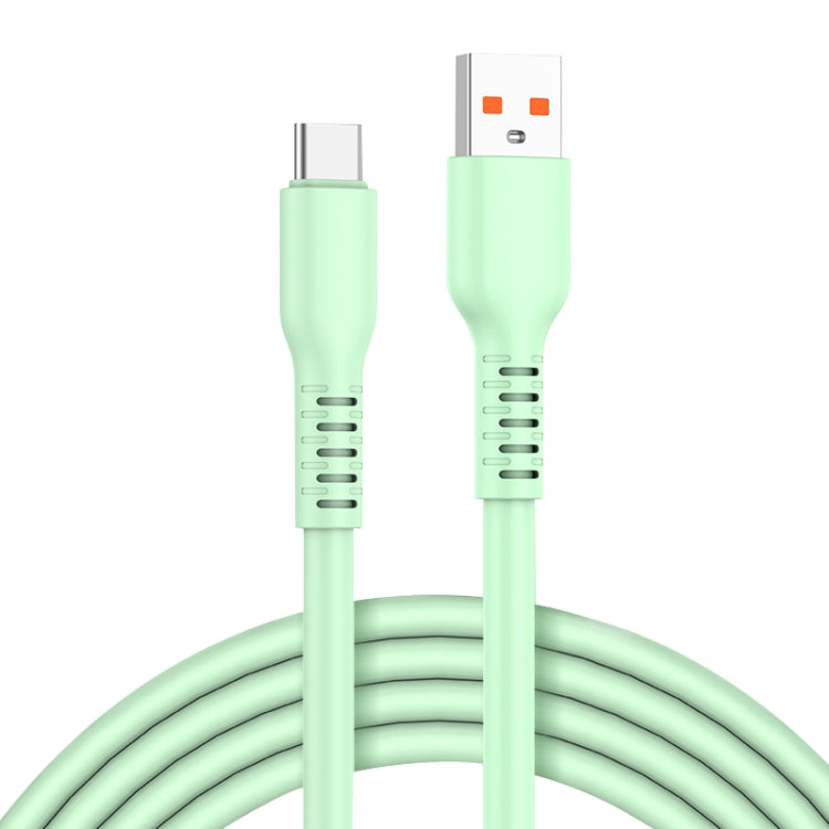 ADC-014 6A USB to USB-C/Type-C Liquid Silicone Data Cable, Length:1m(Green) by buy2fix