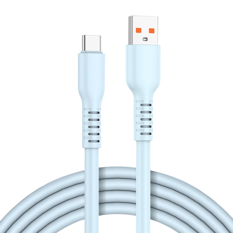 ADC-014 6A USB to USB-C/Type-C Liquid Silicone Data Cable, Length:1m(Blue) by buy2fix